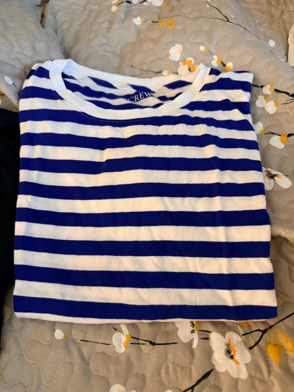 J. Crew Cream Crewneck Short Sleeve Tee.